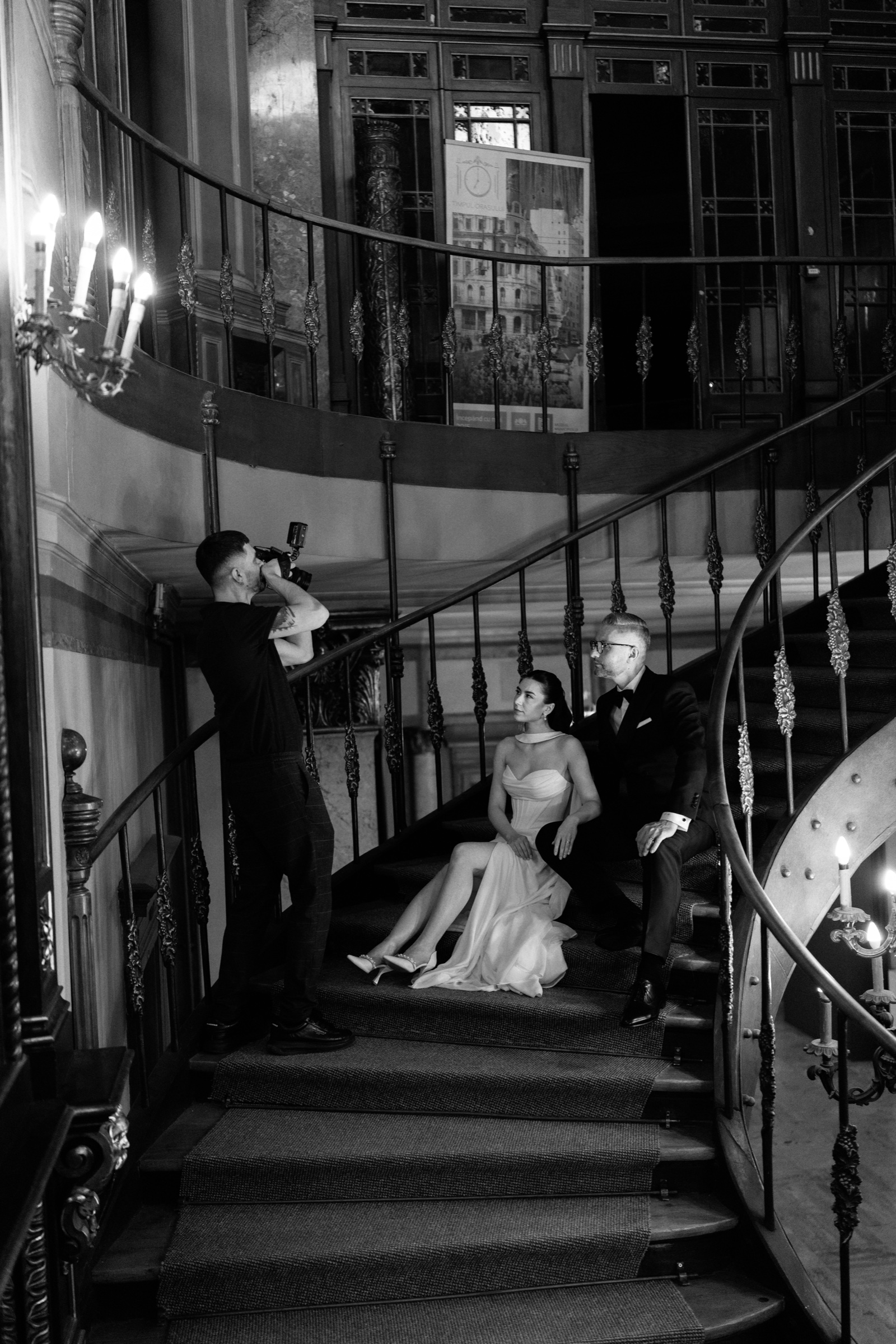 Marius Stroe photographing a wedding couple